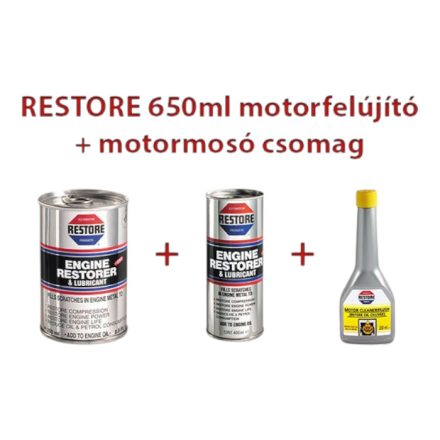 RESTORE 650ml motorfelújító csomag + RESTORE motormosó